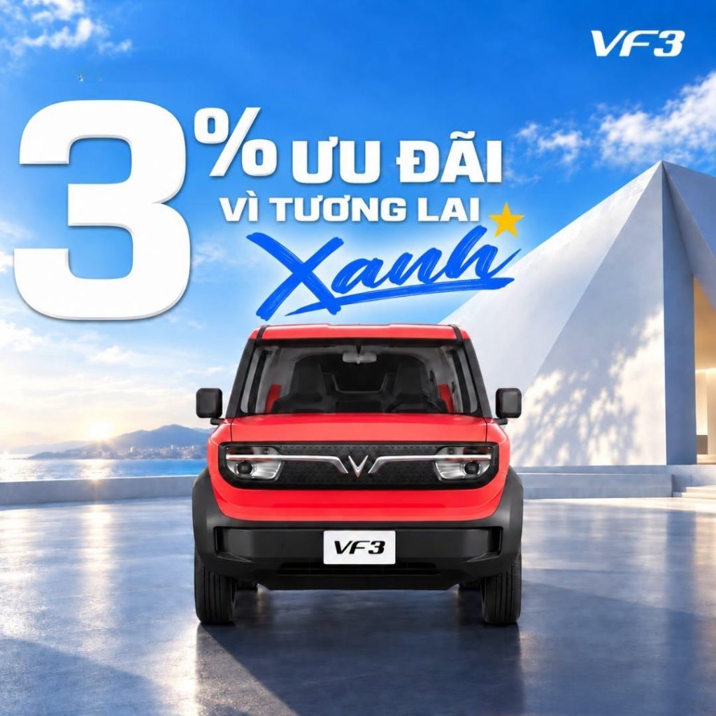 Một chiếc xe nhỏ gọn cho phố thị, một lựa chọn đủ cá tính để thể hiện chất riêng và giờ đây còn dễ tiếp cận hơn với ưu đãi 3% từ chương trình Vì Tương Lai Xanh.