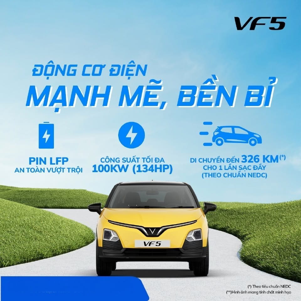 VF 5 - CHUYỂN ĐỔI XE ĐIỆN, ĐI ÊM, TIẾT KIỆM MỖI NGÀY
