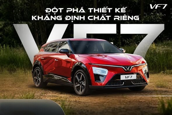 Mạnh mẽ trong từng đường nét, sắc sảo ở mọi góc nhìn, VF 7 tạo nên dấu ấn khác biệt với thiết kế đậm chất tương lai và giàu cảm hứng chuyển động.