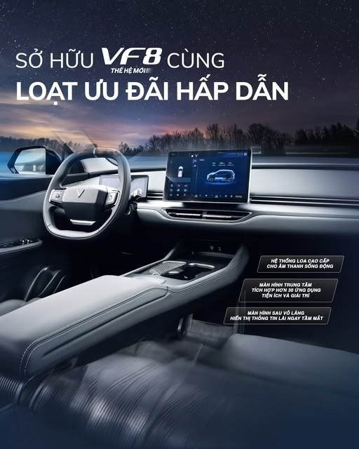 VF 8 thế hệ mới trước 31/05 để nhận ngay ưu đãi 3% (*) từ chương trình Thu Xăng Đổi Điện.